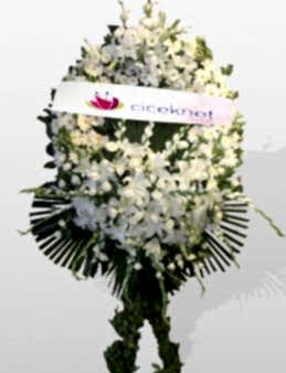 Beyazlı Cenaze Çelengi  çiçek gönder