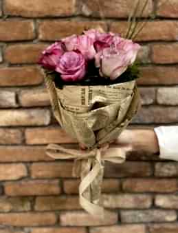 9 Adet İthal Gül Buketi  Buketler çiçek gönder