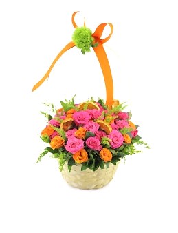 Renkli Çardak Güller Aranjmanlar çiçek gönder
