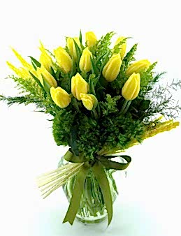 Sarı  Lale Aranjmanı Aranjmanlar çiçek gönder