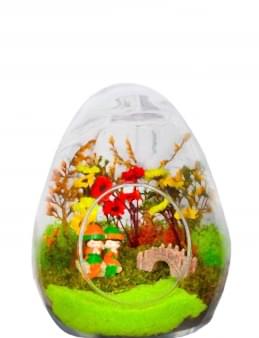 Rengarenk Yapay Teraryum Terarium çiçek gönder