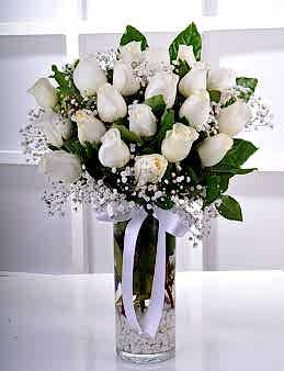 Bir İlkbahar Sabahı 21 Beyaz Gül  çiçek gönder