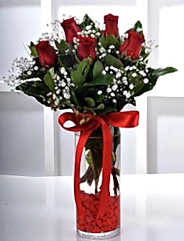 Gün Batımı 5 Kırmızı Gül Çiçek Arajmanı Aranjmanlar çiçek gönder