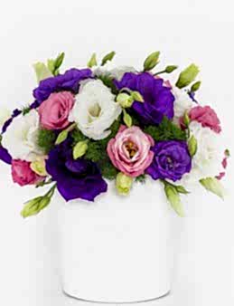 Rengarenk Lisyantuslu Çiçek Aranjmanı Aranjmanlar çiçek gönder