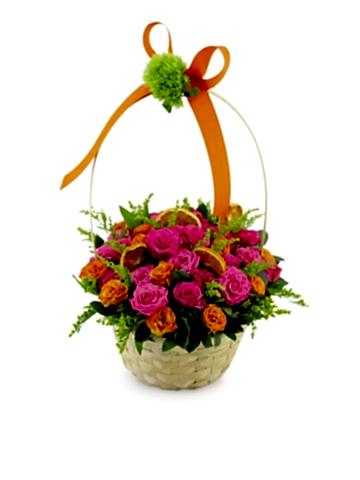 Renkli Çardak Güller Aranjmanlar çiçek gönder