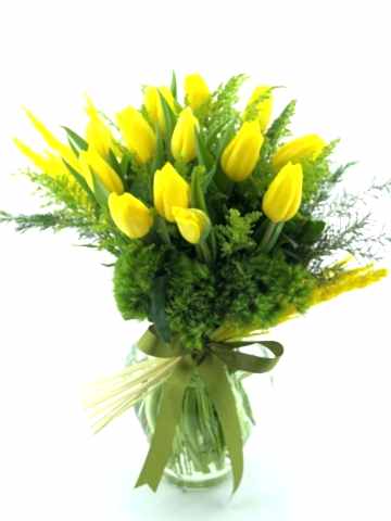 Sarı  Lale Aranjmanı Aranjmanlar çiçek gönder