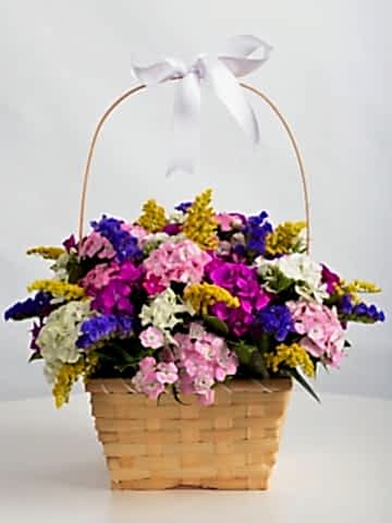 Çiçekçi Sepetinde Kır Çiçeği Arajmanı Aranjmanlar çiçek gönder
